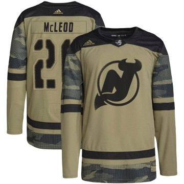 Authentic Adidas Youth Michael McLeod New Jersey Devils Military Appreciation Practice Jersey - Camo