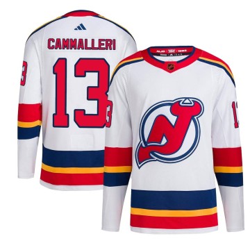 Authentic Adidas Youth Mike Cammalleri New Jersey Devils Reverse Retro 2.0 Jersey - White
