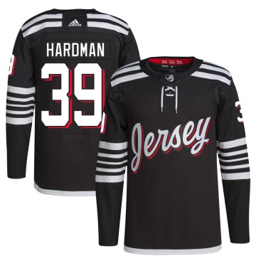 Authentic Adidas Youth Mike Hardman New Jersey Devils 2021/22 Alternate Primegreen Pro Player Jersey - Black