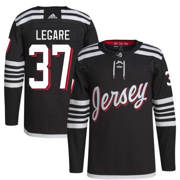 Authentic Adidas Youth Nathan Legare New Jersey Devils 2021/22 Alternate Primegreen Pro Player Jersey - Black