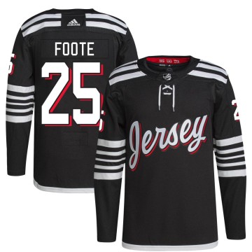 Authentic Adidas Youth Nolan Foote New Jersey Devils 2021/22 Alternate Primegreen Pro Player Jersey - Black