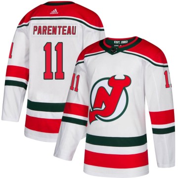 Authentic Adidas Youth P. A. Parenteau New Jersey Devils Alternate Jersey - White