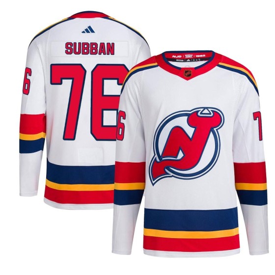 Authentic Adidas Youth P.K. Subban New Jersey Devils Reverse Retro 2.0 Jersey - White