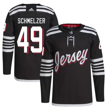 Authentic Adidas Youth Ryan Schmelzer New Jersey Devils 2021/22 Alternate Primegreen Pro Player Jersey - Black