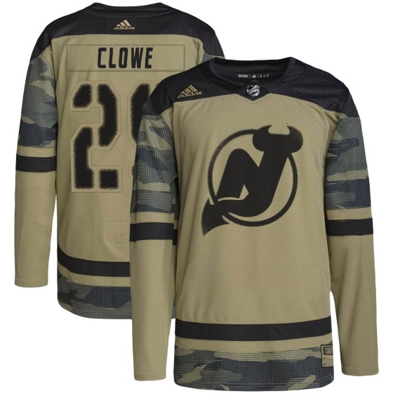 Authentic Adidas Youth Ryane Clowe New Jersey Devils Military Appreciation Practice Jersey - Camo