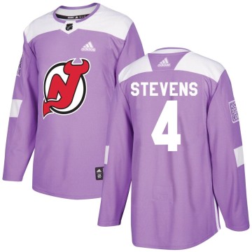 Authentic Adidas Youth Scott Stevens New Jersey Devils Fights Cancer Practice Jersey - Purple