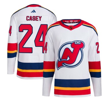 Authentic Adidas Youth Seamus Casey New Jersey Devils Reverse Retro 2.0 Jersey - White