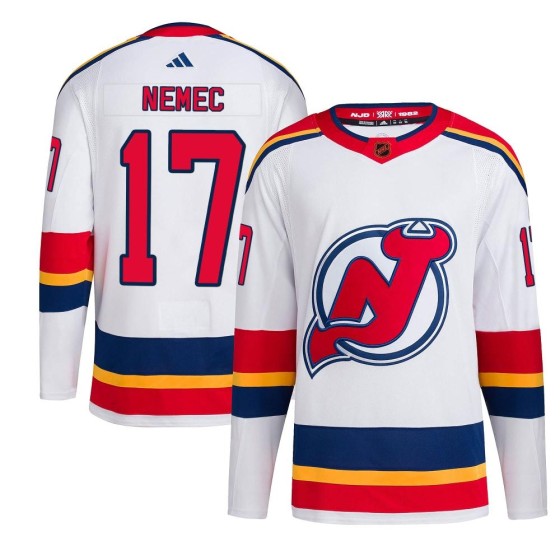 Authentic Adidas Youth Simon Nemec New Jersey Devils Reverse Retro 2.0 Jersey - White