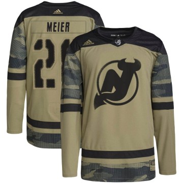 Authentic Adidas Youth Timo Meier New Jersey Devils Military Appreciation Practice Jersey - Camo