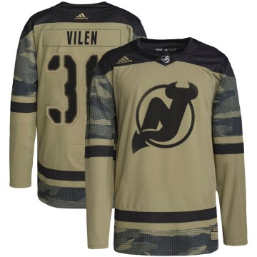 Authentic Adidas Youth Topias Vilen New Jersey Devils Military Appreciation Practice Jersey - Camo