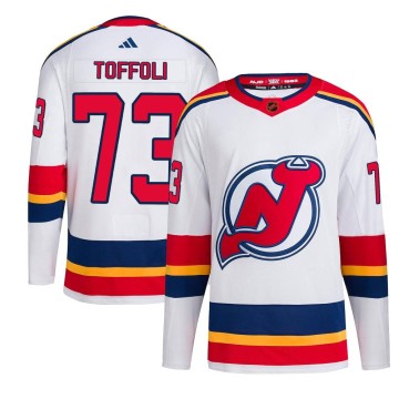 Authentic Adidas Youth Tyler Toffoli New Jersey Devils Reverse Retro 2.0 Jersey - White