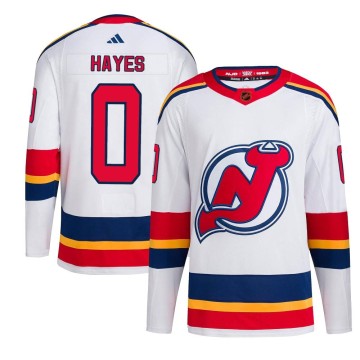 Authentic Adidas Youth Zachary Hayes New Jersey Devils Reverse Retro 2.0 Jersey - White
