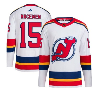 Authentic Adidas Youth Zack MacEwen New Jersey Devils Reverse Retro 2.0 Jersey - White