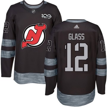 Authentic Men's Cody Glass New Jersey Devils 1917-2017 100th Anniversary Jersey - Black