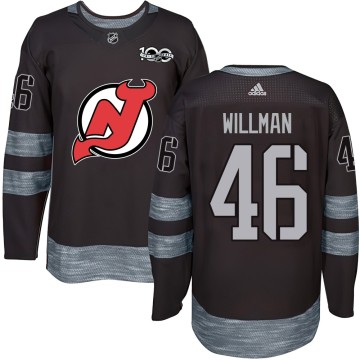 Authentic Men's Max Willman New Jersey Devils 1917-2017 100th Anniversary Jersey - Black