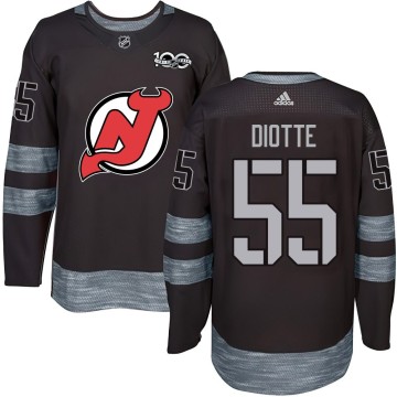 Authentic Men's Mikael Diotte New Jersey Devils 1917-2017 100th Anniversary Jersey - Black
