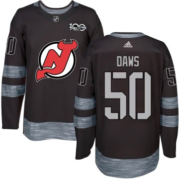 Authentic Men's Nico Daws New Jersey Devils 1917-2017 100th Anniversary Jersey - Black