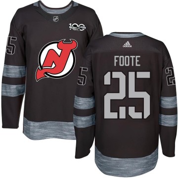 Authentic Men's Nolan Foote New Jersey Devils 1917-2017 100th Anniversary Jersey - Black
