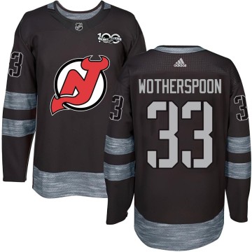 Authentic Men's Tyler Wotherspoon New Jersey Devils 1917-2017 100th Anniversary Jersey - Black