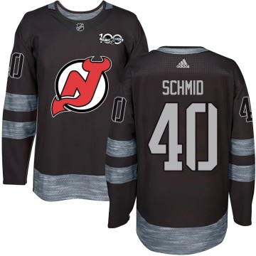 Authentic Youth Akira Schmid New Jersey Devils 1917-2017 100th Anniversary Jersey - Black