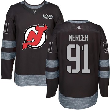 Authentic Youth Dawson Mercer New Jersey Devils 1917-2017 100th Anniversary Jersey - Black