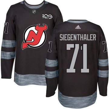 Authentic Youth Jonas Siegenthaler New Jersey Devils 1917-2017 100th Anniversary Jersey - Black