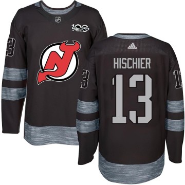 Authentic Youth Nico Hischier New Jersey Devils 1917-2017 100th Anniversary Jersey - Black