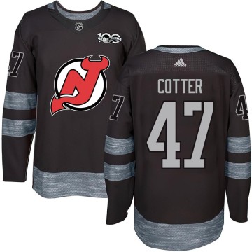 Authentic Youth Paul Cotter New Jersey Devils 1917-2017 100th Anniversary Jersey - Black