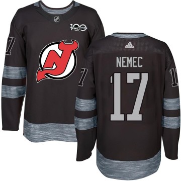 Authentic Youth Simon Nemec New Jersey Devils 1917-2017 100th Anniversary Jersey - Black