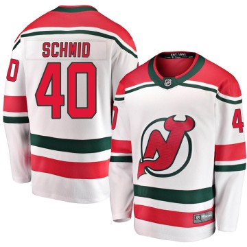 Breakaway Fanatics Branded Men's Akira Schmid New Jersey Devils Alternate Jersey - White