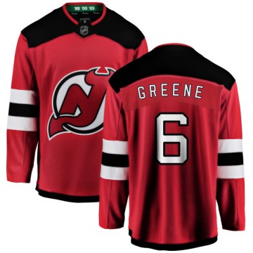 Breakaway Fanatics Branded Men's Andy Greene New Jersey Devils Red Home Jersey - Green