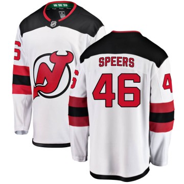 Breakaway Fanatics Branded Men's Blake Speers New Jersey Devils Away Jersey - White