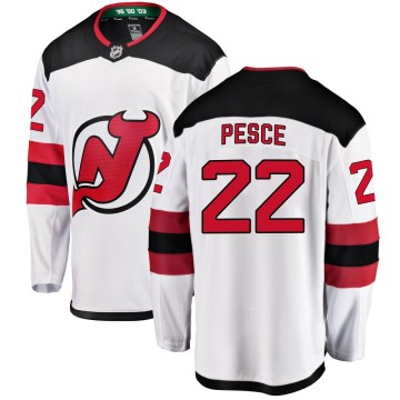 Breakaway Fanatics Branded Men's Brett Pesce New Jersey Devils Away Jersey - White