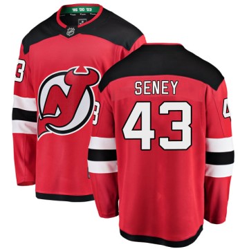 Breakaway Fanatics Branded Men's Brett Seney New Jersey Devils Home Jersey - Red