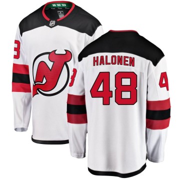 Breakaway Fanatics Branded Men's Brian Halonen New Jersey Devils Away Jersey - White