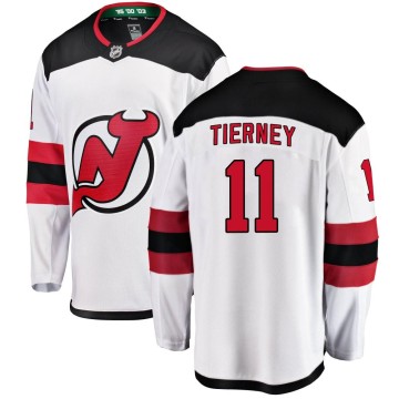 Breakaway Fanatics Branded Men's Chris Tierney New Jersey Devils Away Jersey - White
