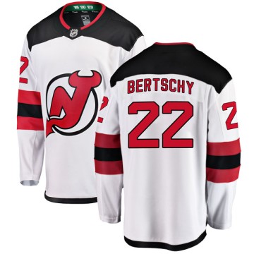 Breakaway Fanatics Branded Men's Christoph Bertschy New Jersey Devils Away Jersey - White