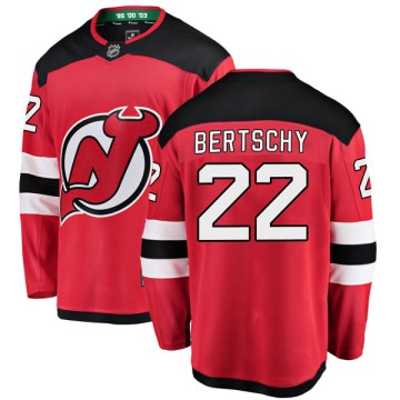 Breakaway Fanatics Branded Men's Christoph Bertschy New Jersey Devils Home Jersey - Red