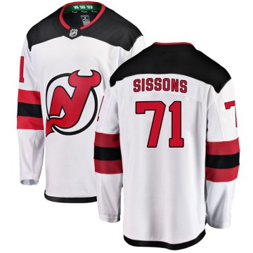 Breakaway Fanatics Branded Men's Colby Sissons New Jersey Devils Away Jersey - White