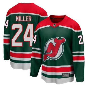 Breakaway Fanatics Branded Men's Colin Miller New Jersey Devils 2020/21 Special Edition Jersey - Green