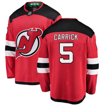 Breakaway Fanatics Branded Men's Connor Carrick New Jersey Devils Home Jersey - Red