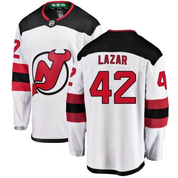 Breakaway Fanatics Branded Men's Curtis Lazar New Jersey Devils Away Jersey - White
