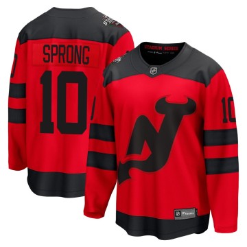 Breakaway Fanatics Branded Men's Daniel Sprong New Jersey Devils 2024 Stadium Series Jersey - Red