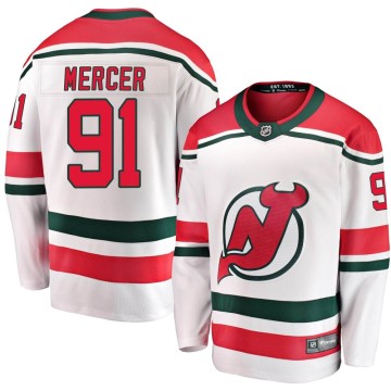 Breakaway Fanatics Branded Men's Dawson Mercer New Jersey Devils Alternate Jersey - White