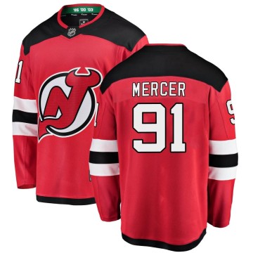 Breakaway Fanatics Branded Men's Dawson Mercer New Jersey Devils Home Jersey - Red