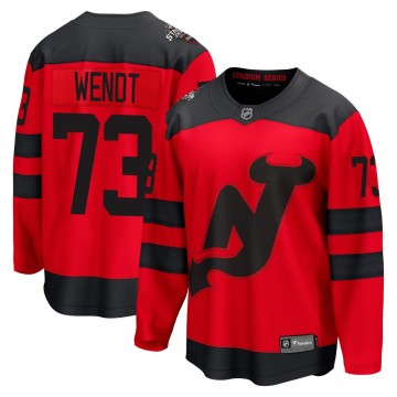 Breakaway Fanatics Branded Men's Dylan Wendt New Jersey Devils 2024 Stadium Series Jersey - Red