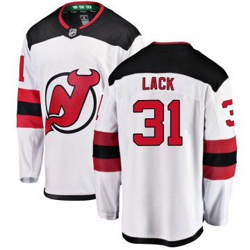 Breakaway Fanatics Branded Men's Eddie Lack New Jersey Devils Away Jersey - White