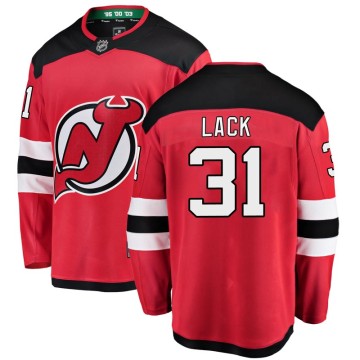Breakaway Fanatics Branded Men's Eddie Lack New Jersey Devils Home Jersey - Red