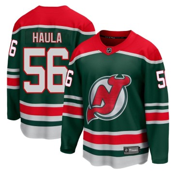 Breakaway Fanatics Branded Men's Erik Haula New Jersey Devils 2020/21 Special Edition Jersey - Green