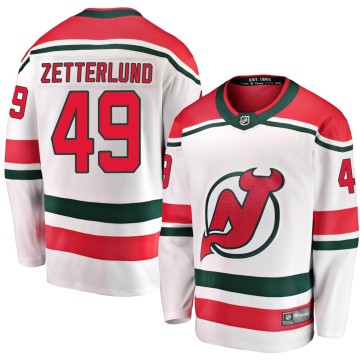 Breakaway Fanatics Branded Men's Fabian Zetterlund New Jersey Devils Alternate Jersey - White